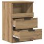 Preview: Nachttische 2 Stk. Artisan-Eiche 40x36x65 cm Holzwerkstoff