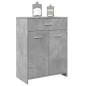 Preview: ARDEBO.de - Badezimmerschrank Betongrau 60x33x80 cm Holzwerkstoff
