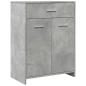 Preview: Badezimmerschrank Betongrau 60x33x80 cm Holzwerkstoff