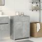 Preview: Badezimmerschrank Betongrau 60x33x80 cm Holzwerkstoff