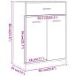 Preview: Badezimmerschrank Betongrau 60x33x80 cm Holzwerkstoff
