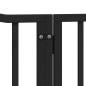Preview: 6-tlg. Hundetor mit Tür Faltbar Schwarz 480 cm Pappelholz