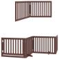 Preview: 8-tlg. Hundetor mit Tür Faltbar Braun 640 cm Pappelholz