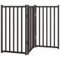 Preview: 3-tlg. Hundetor Faltbar Schwarz 150 cm Massivholz Tanne