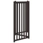Preview: 3-tlg. Hundetor Faltbar Schwarz 150 cm Massivholz Tanne