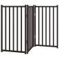 Preview: 3-tlg. Hundetor Faltbar Schwarz 150 cm Massivholz Tanne