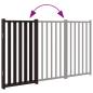 Preview: 3-tlg. Hundetor Faltbar Schwarz 150 cm Massivholz Tanne