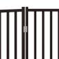 Preview: 3-tlg. Hundetor Faltbar Schwarz 150 cm Massivholz Tanne