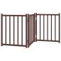 Preview: 3-tlg. Hundetor Faltbar Braun Eiche 150 cm Massivholz Tanne