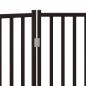 Preview: 2-tlg. Hundetor Faltbar Schwarz 160 cm Massivholz Tanne