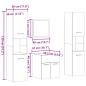 Preview: 4-tlg. Badmöbel-Set Betongrau Holzwerkstoff