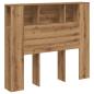 Preview: Kopfteil mit Ablagen Artisan-Eiche 120x19x104,5cm Holzwerkstoff