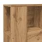 Preview: Kopfteil mit Ablagen Artisan-Eiche 120x19x104,5cm Holzwerkstoff
