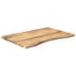 Preview: Schreibtischplatte mit Aussparung 100x60x2,5cm Massivholz Mango