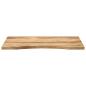 Preview: Schreibtischplatte mit Aussparung 100x60x2,5cm Massivholz Mango