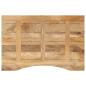 Preview: Schreibtischplatte mit Aussparung 100x60x2,5cm Massivholz Mango