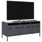 Preview: ARDEBO.de - TV-Schrank Anthrazit 101,5x39x43,5 cm Kaltgewalzter Stahl
