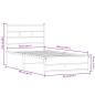 Preview: Metallbett ohne Matratze Sonoma-Eiche 90x200 cm
