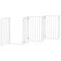 Preview: 15-tlg. Hundetor mit Tür Faltbar Weiß 750 cm Pappelholz