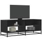 Preview: ARDEBO.de - TV-Schrank Schwarz 120,5x40x46 cm Holzwerkstoff und Metall