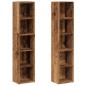 Preview: CD-Regale 2 Stk. Altholz-Optik 21x16x93,5 cm Holzwerkstoff