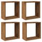 Preview: Würfel-Wandregale 4 Stk. Altholz-Optik 30x15x30 Holzwerkstoff