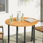 Preview: ARDEBO.de - Tischplatte Ø90x2,2 cm Rund Massivholz Akazie