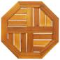 Preview: Tischplatte 40x40x2 cm Achteckig Massivholz Akazie