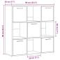 Preview: Bücherregal Altholz-Optik 90x28x90 cm Holzwerkstoff