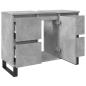 Preview: ARDEBO.de - Waschbeckenunterschrank Betongrau 80x33x60 cm Holzwerkstoff