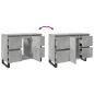 Preview: Waschbeckenunterschrank Betongrau 80x33x60 cm Holzwerkstoff