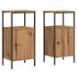 Preview: Nachttische 2 Stk. Artisan-Eiche 41x31x80 cm Holzwerkstoff