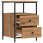 Preview: Nachttische 2 Stk. Artisan-Eiche 34x35,5x50 cm Holzwerkstoff