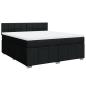 Preview: Boxspringbett mit Matratze Schwarz 180x200 cm Stoff