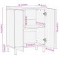 Preview: Sideboard Schwarz 60x33x75 cm Holzwerkstoff