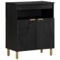 Preview: ARDEBO.de - Sideboard Schwarz 60x33x75 cm Holzwerkstoff