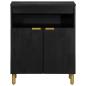 Preview: Sideboard Schwarz 60x33x75 cm Holzwerkstoff