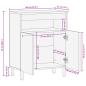 Preview: Sideboard Schwarz 60x33x75 cm Holzwerkstoff