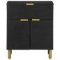 Preview: Nachttisch Schwarz 50x33x60 cm Holzwerkstoff