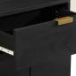Preview: Nachttisch Schwarz 50x33x60 cm Holzwerkstoff