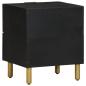 Preview: Nachttisch Schwarz 40x33x46 cm Massivholz Mango