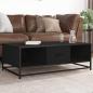 Preview: ARDEBO.de - Couchtisch Schwarz 100x57x35 cm Holzwerkstoff und Metall
