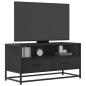 Preview: ARDEBO.de - TV-Schrank Schwarz 80x34,5x40 cm Holzwerkstoff und Metall