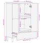 Preview: Highboard Schwarz 60x33x100 cm Holzwerkstoff
