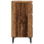 Preview: Nachttisch mit Metallbeinen Altholz-Optik 40x35x69 cm