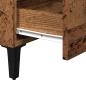 Preview: Nachttisch mit Metallbeinen Altholz-Optik 40x35x69 cm