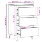 Preview: Nachttisch mit Metallbeinen Altholz-Optik 40x35x69 cm