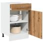 Preview: ARDEBO.de - Schubunterschrank Artisan-Eiche 50x46x81,5 cm Holzwerkstoff