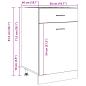 Preview: Schubunterschrank Artisan-Eiche 50x46x81,5 cm Holzwerkstoff