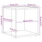 Preview: Beistelltisch Artisan-Eiche 33x33x34 cm Holzwerkstoff
